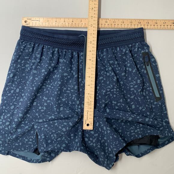 Ten Thousand Men Session Shorts M Blue Spot Pattern Active Gym Lined Train 5" - Picture 6 of 9